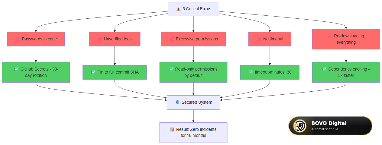 From 8 critical errors to a secured system — transformation through professional best practices