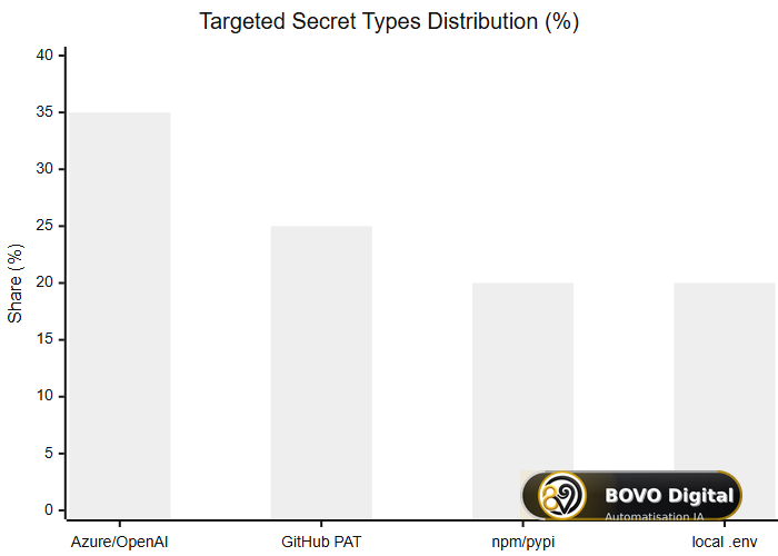 Distribution of targeted secret types