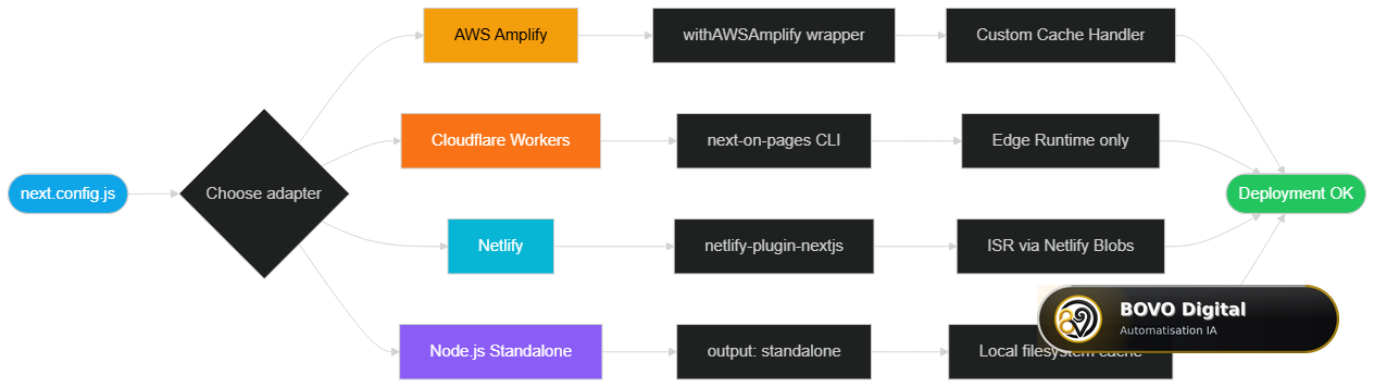 Next.js adapter configuration flowchart