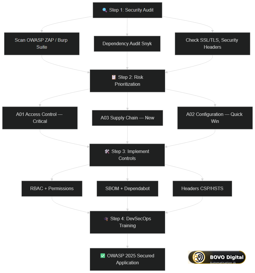 4-step action plan to secure your application based on OWASP Top Ten 2025