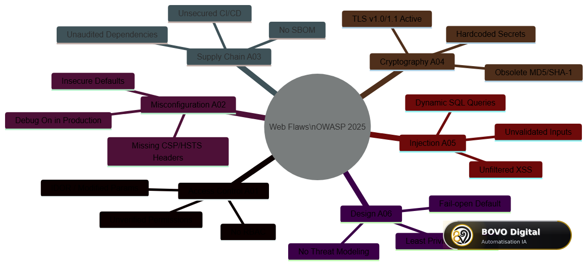 Root cause analysis of web security flaws — OWASP Top Ten 2025