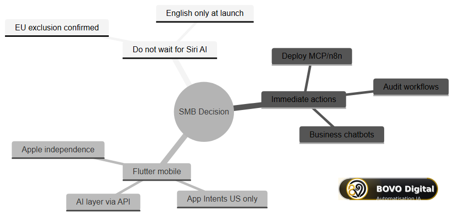 Decision tree for European SMBs facing WWDC 2026